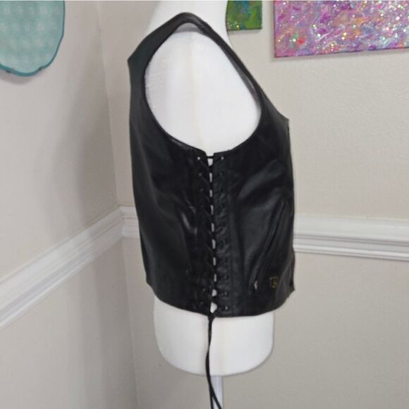 NWOT Authentic Harley Davidson Leather Vest - Picture 6 of 14